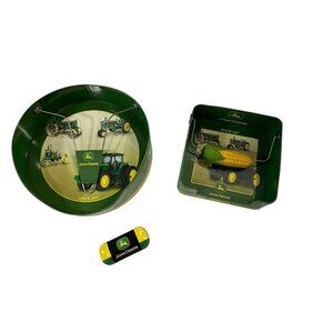John Deere Picnic Theme Set Plate Holder, Napkin & Toothpick Holder John Deere